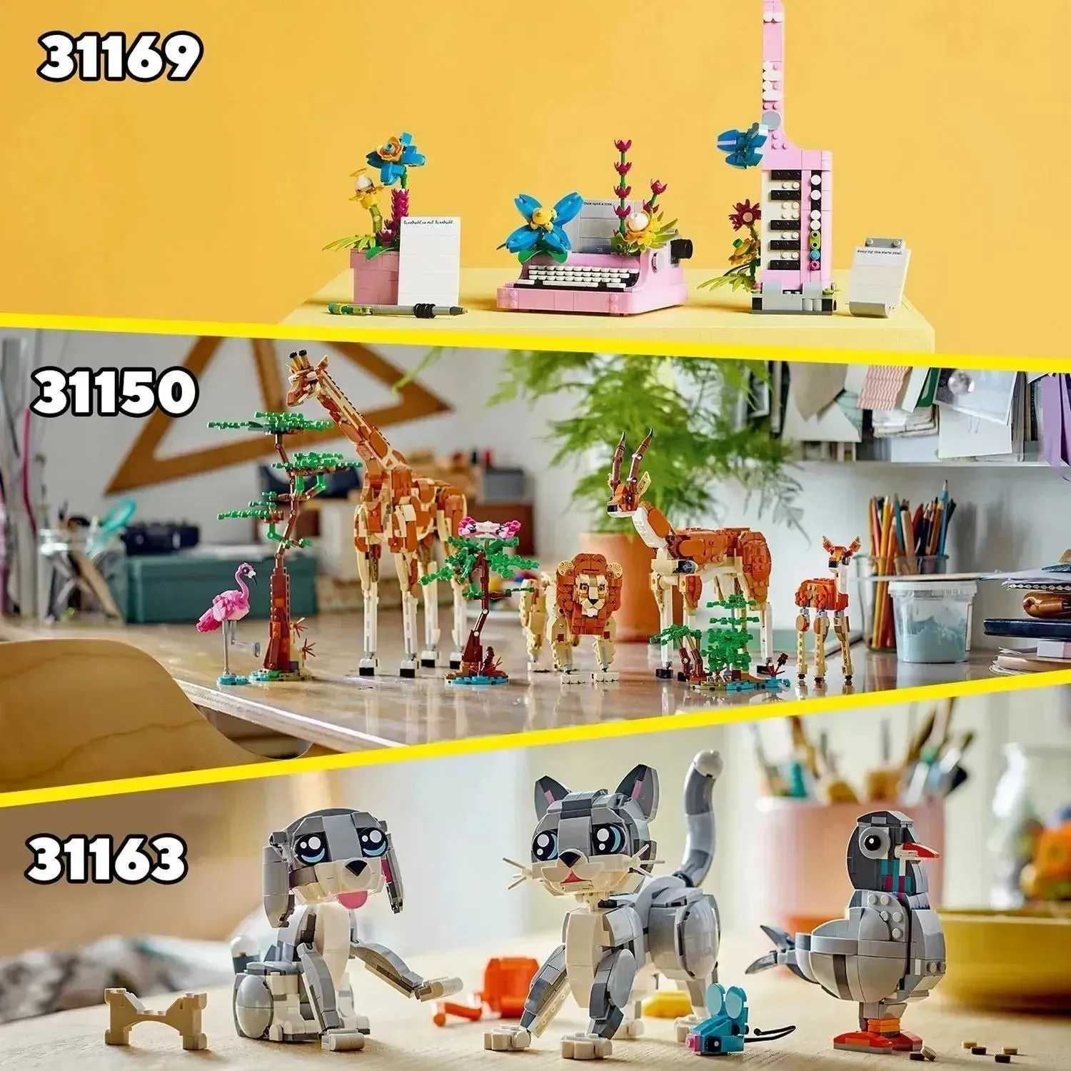LEGO Creator 3-in-1 combideal: 31169, 31150 & 31163
