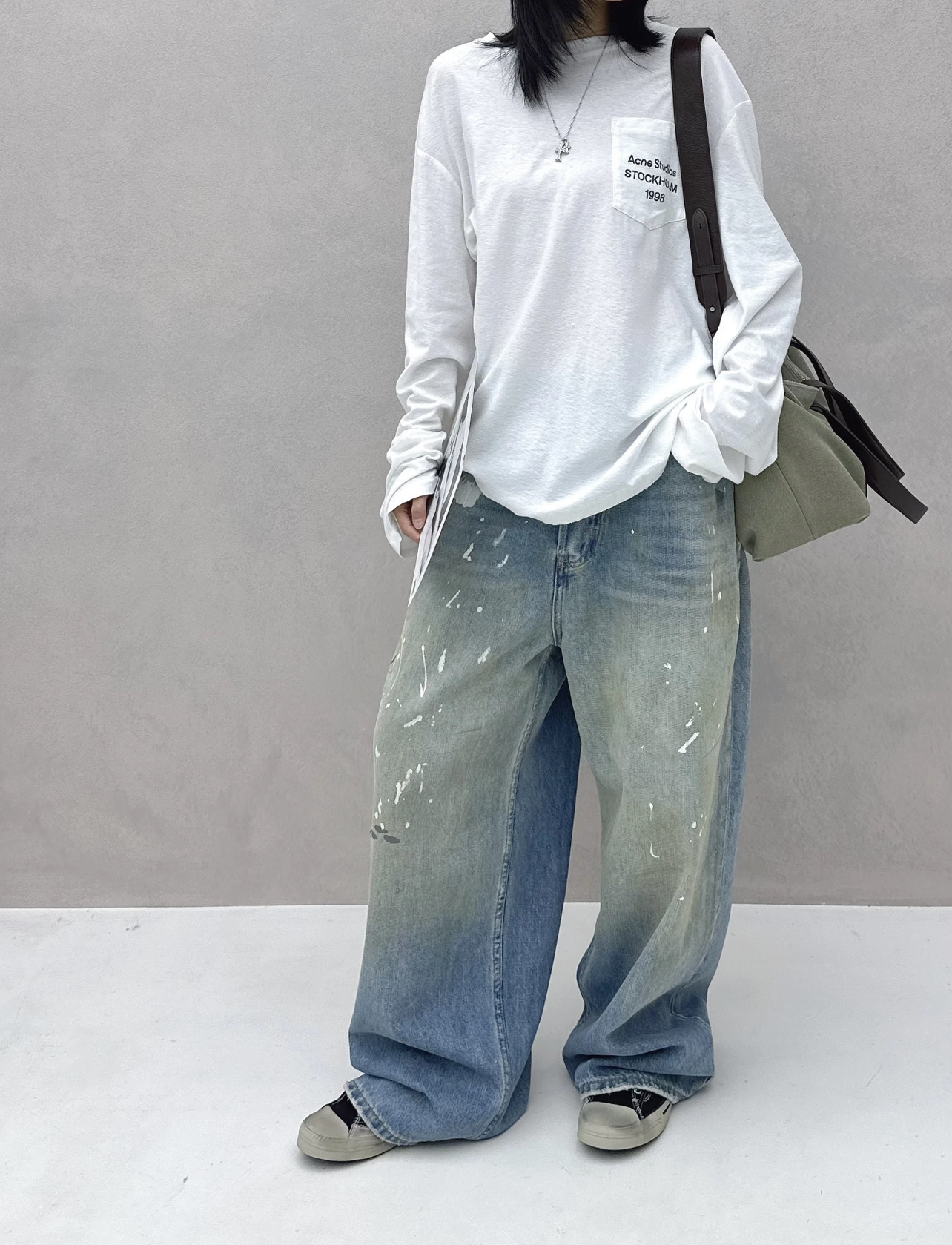 Acne Studios 亚麻印花长袖