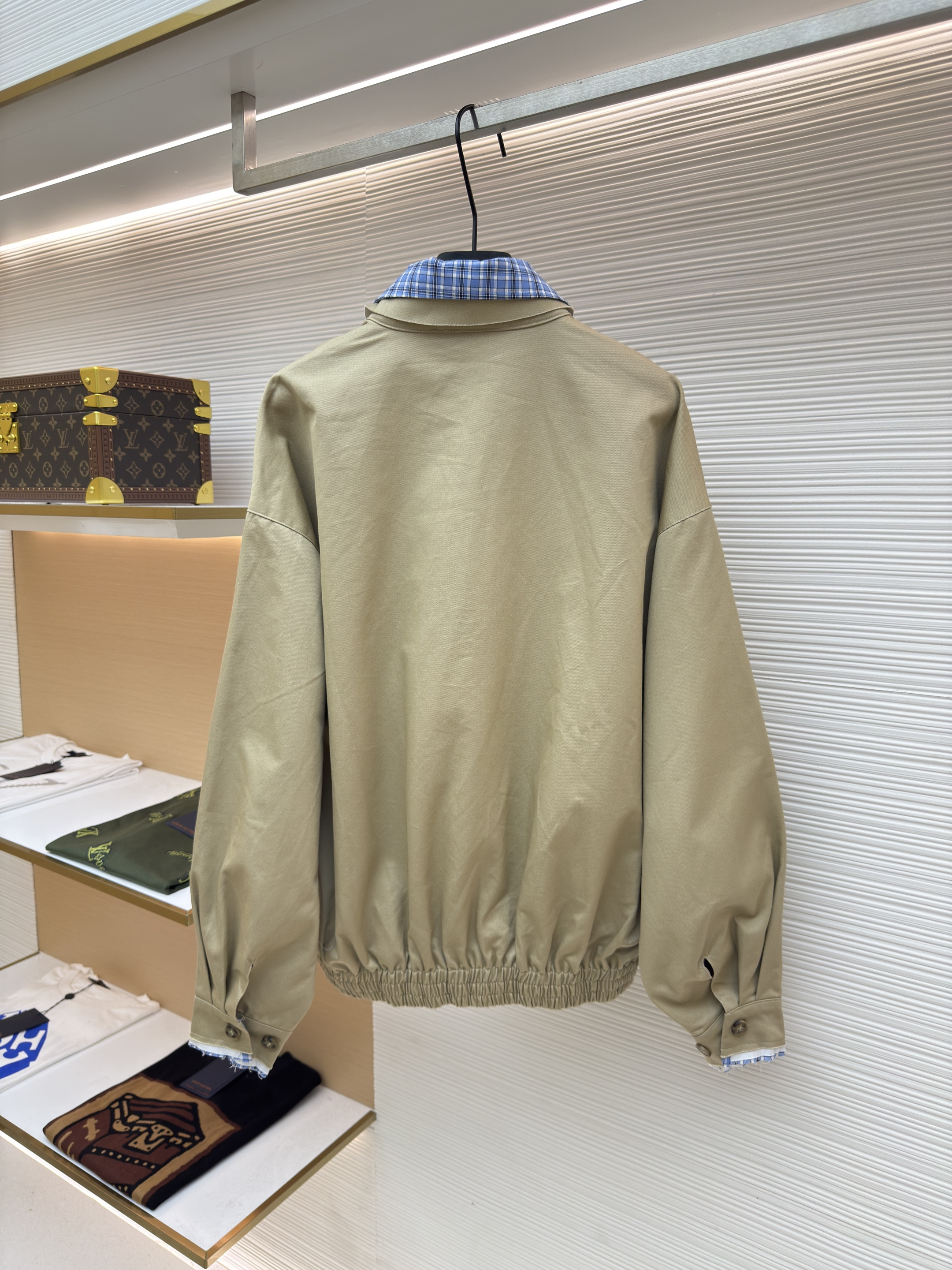 MIU MIU 格纹假两件夹克外套