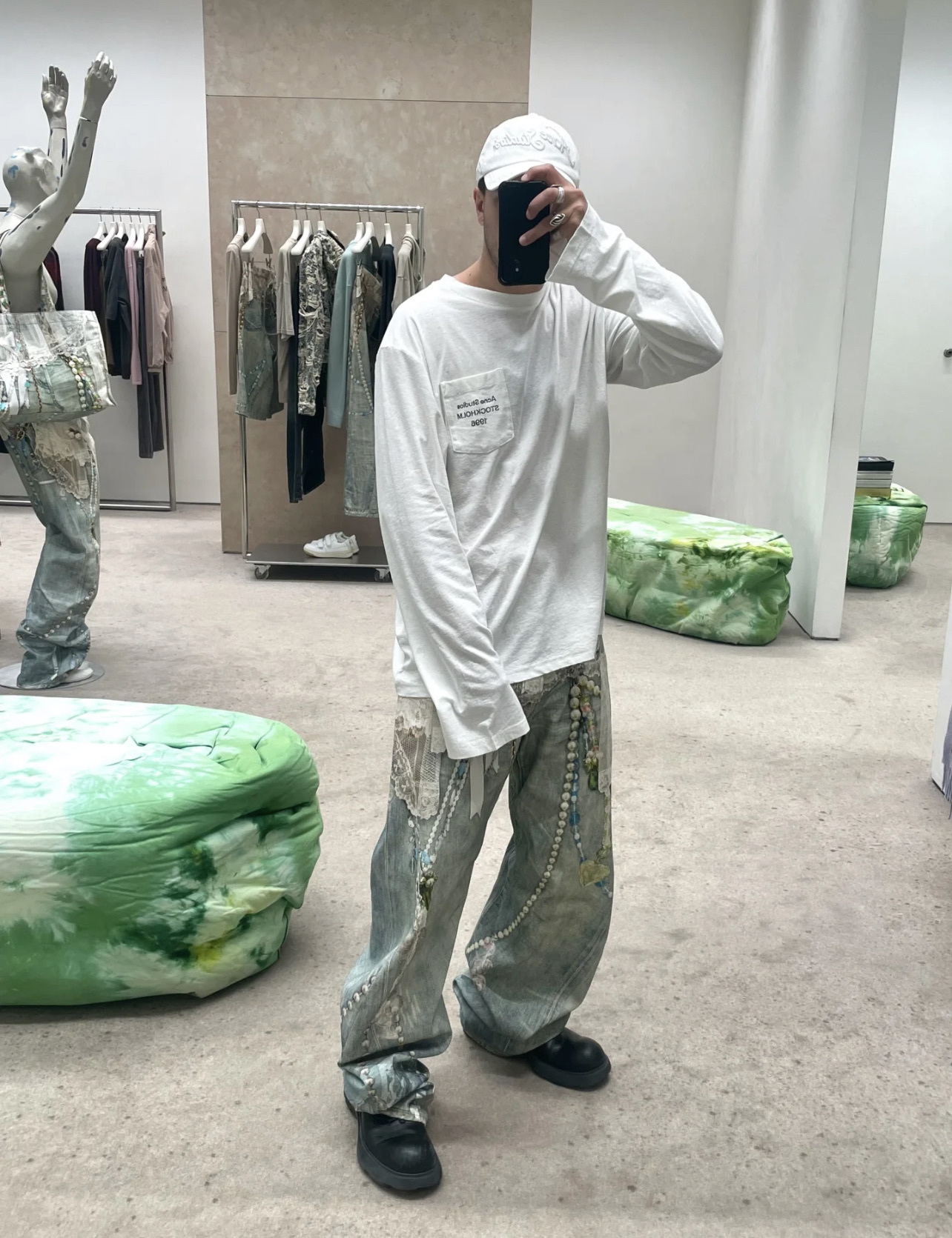 Acne Studios 亚麻印花长袖