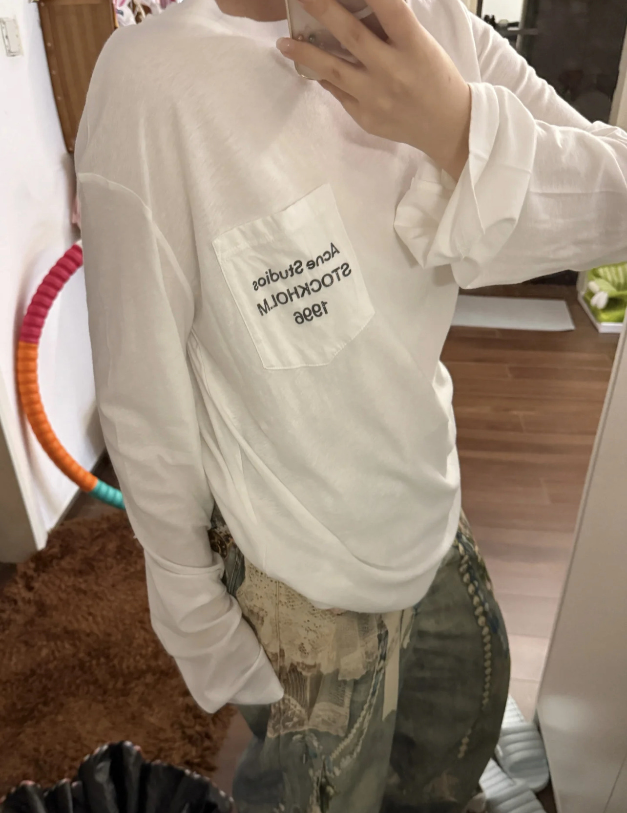 Acne Studios 亚麻印花长袖