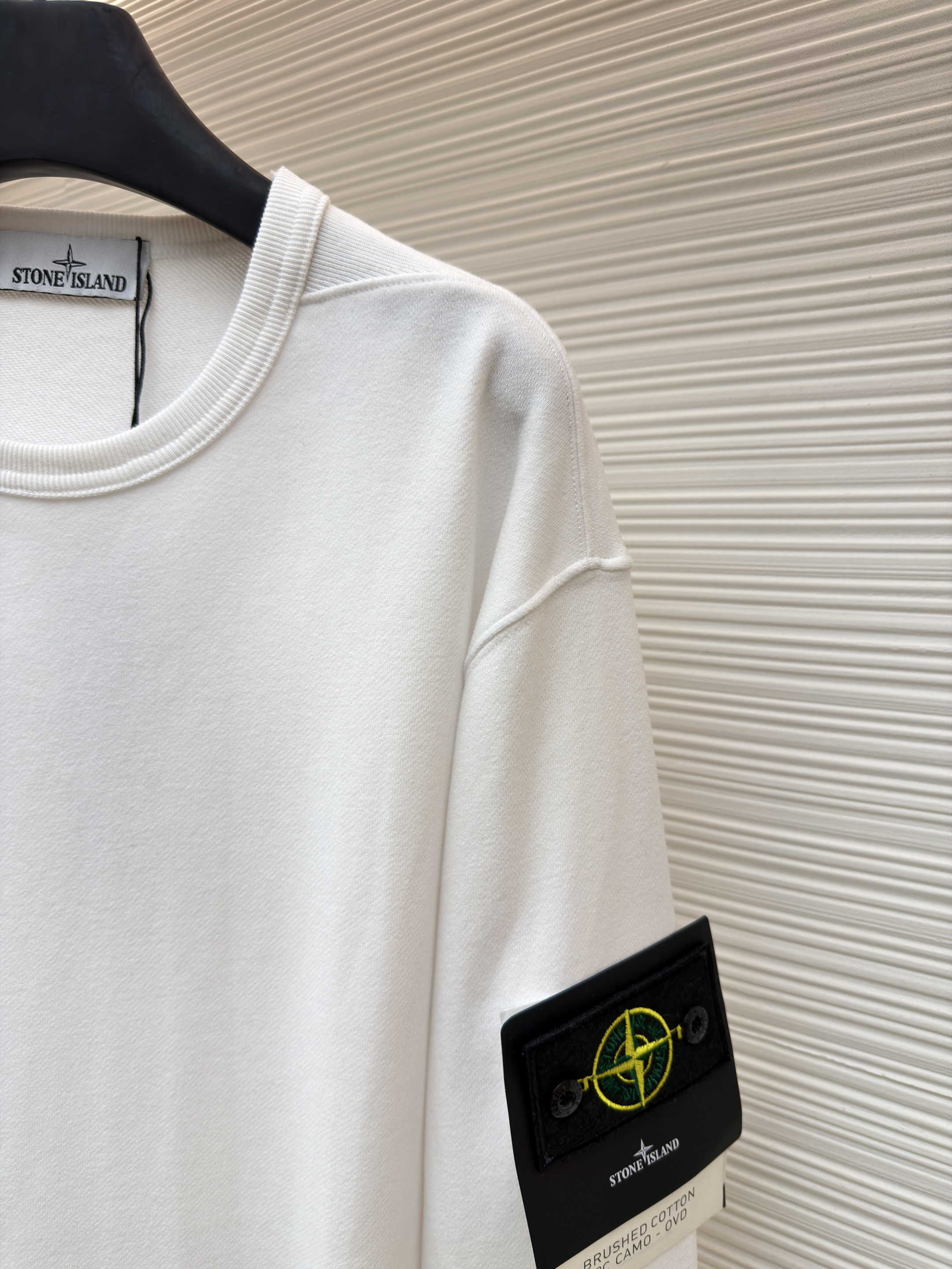 Stone Island 袖口徽标圆领卫衣