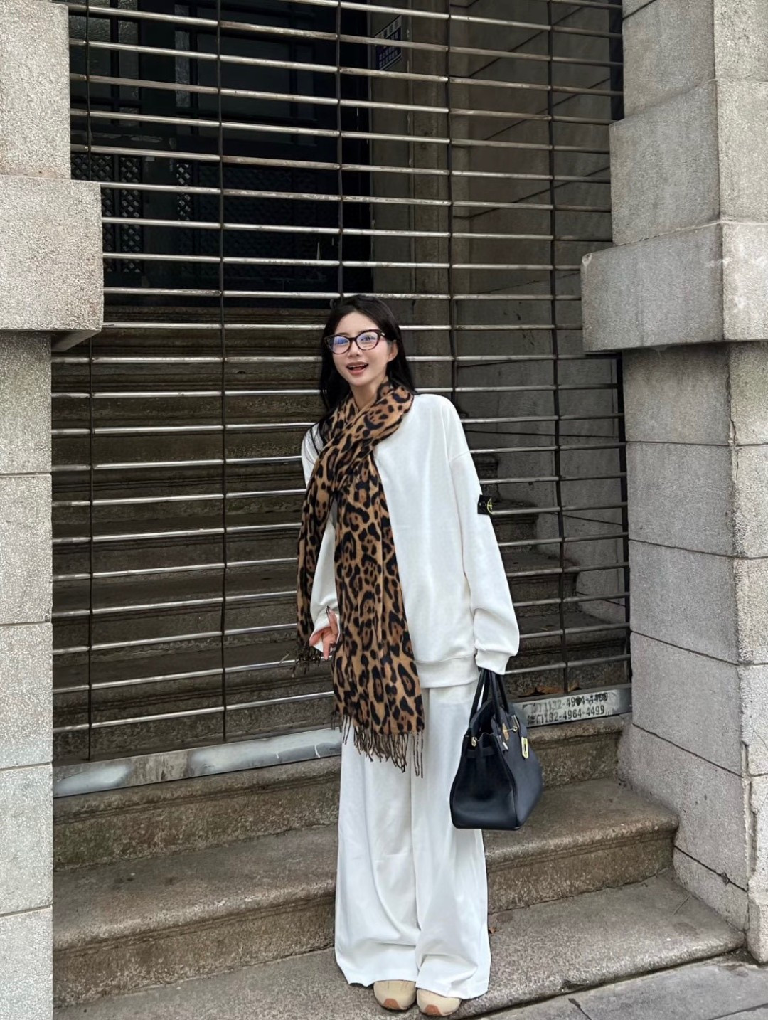 Stone Island 袖口徽标圆领卫衣