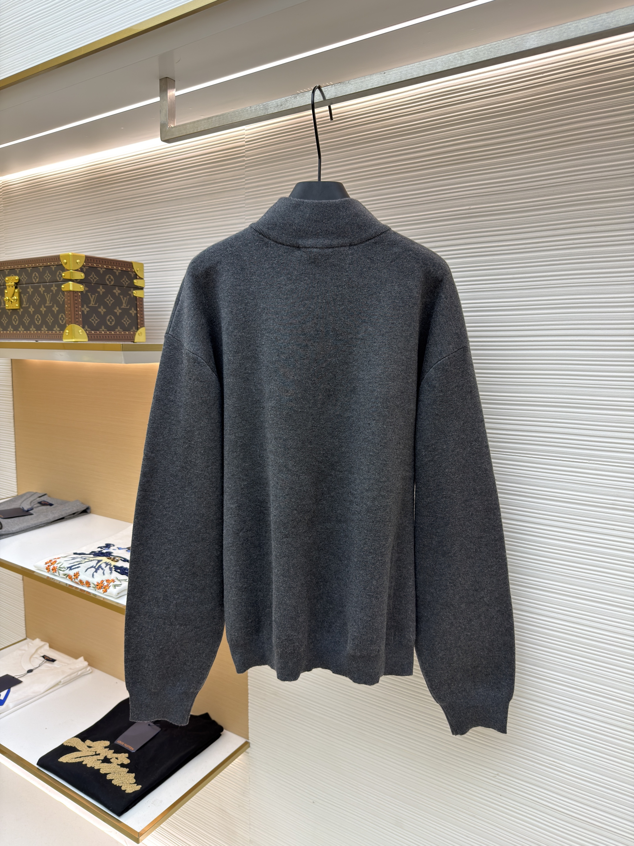 Balenciaga 立领半拉链棉质针织衫