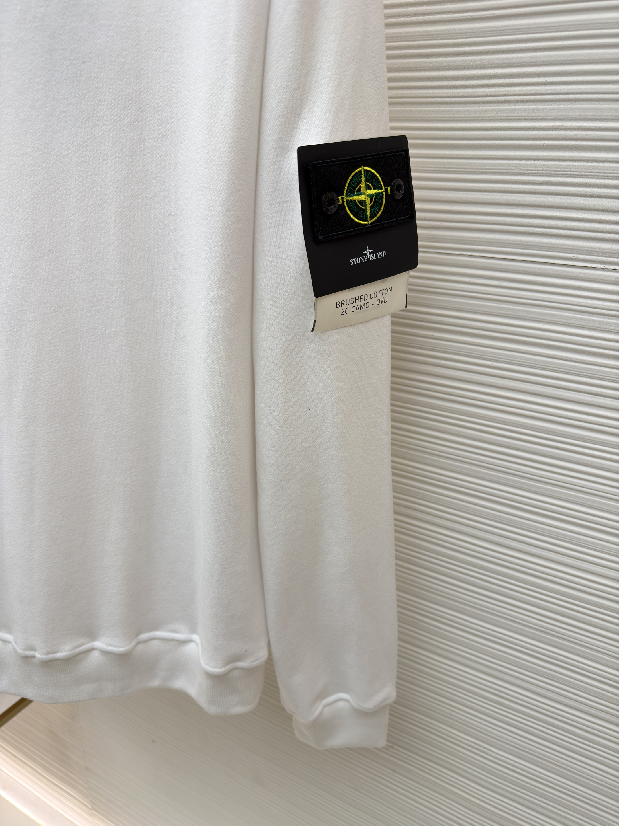 Stone Island 袖口徽标圆领卫衣