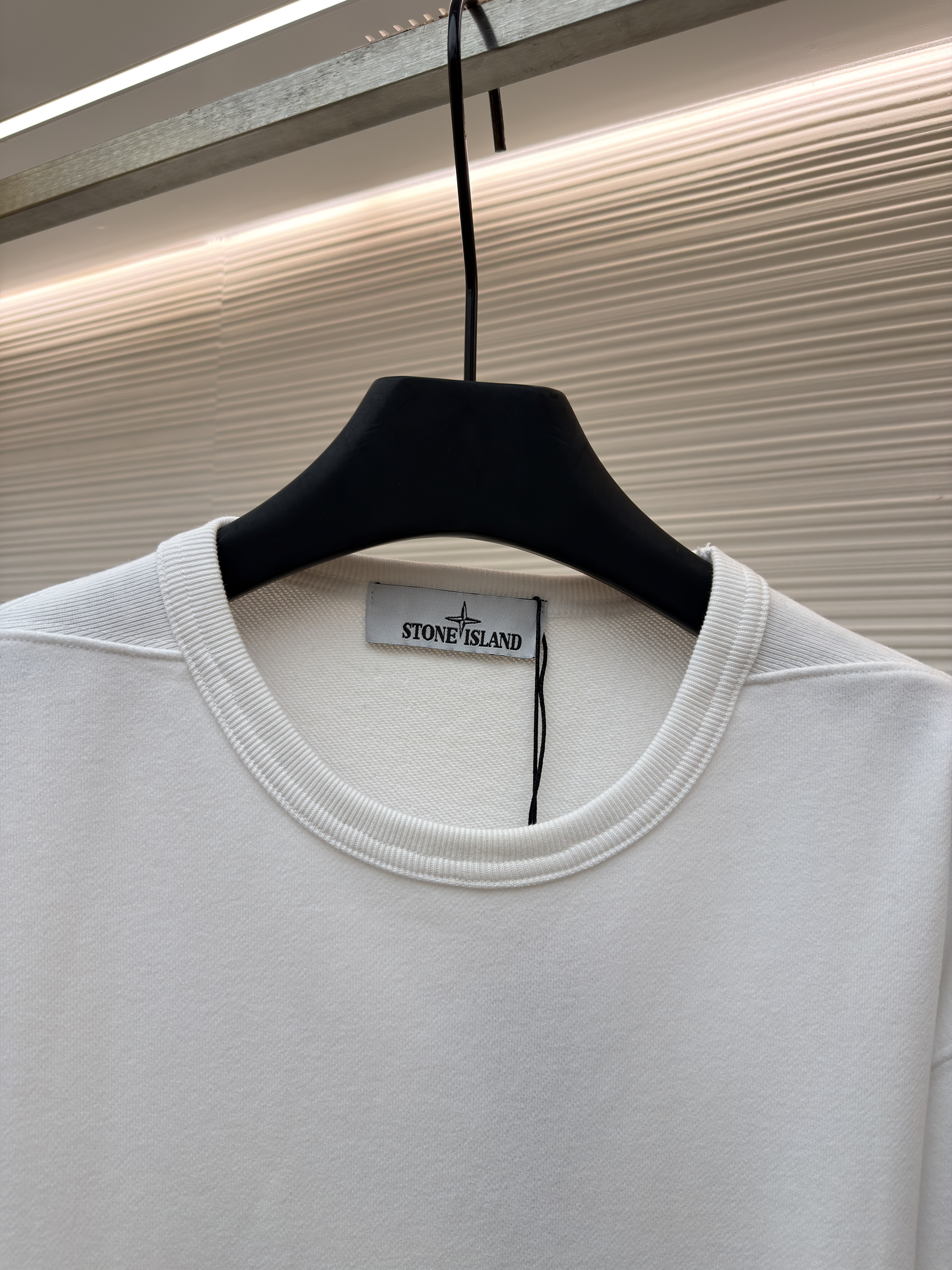 Stone Island 袖口徽标圆领卫衣