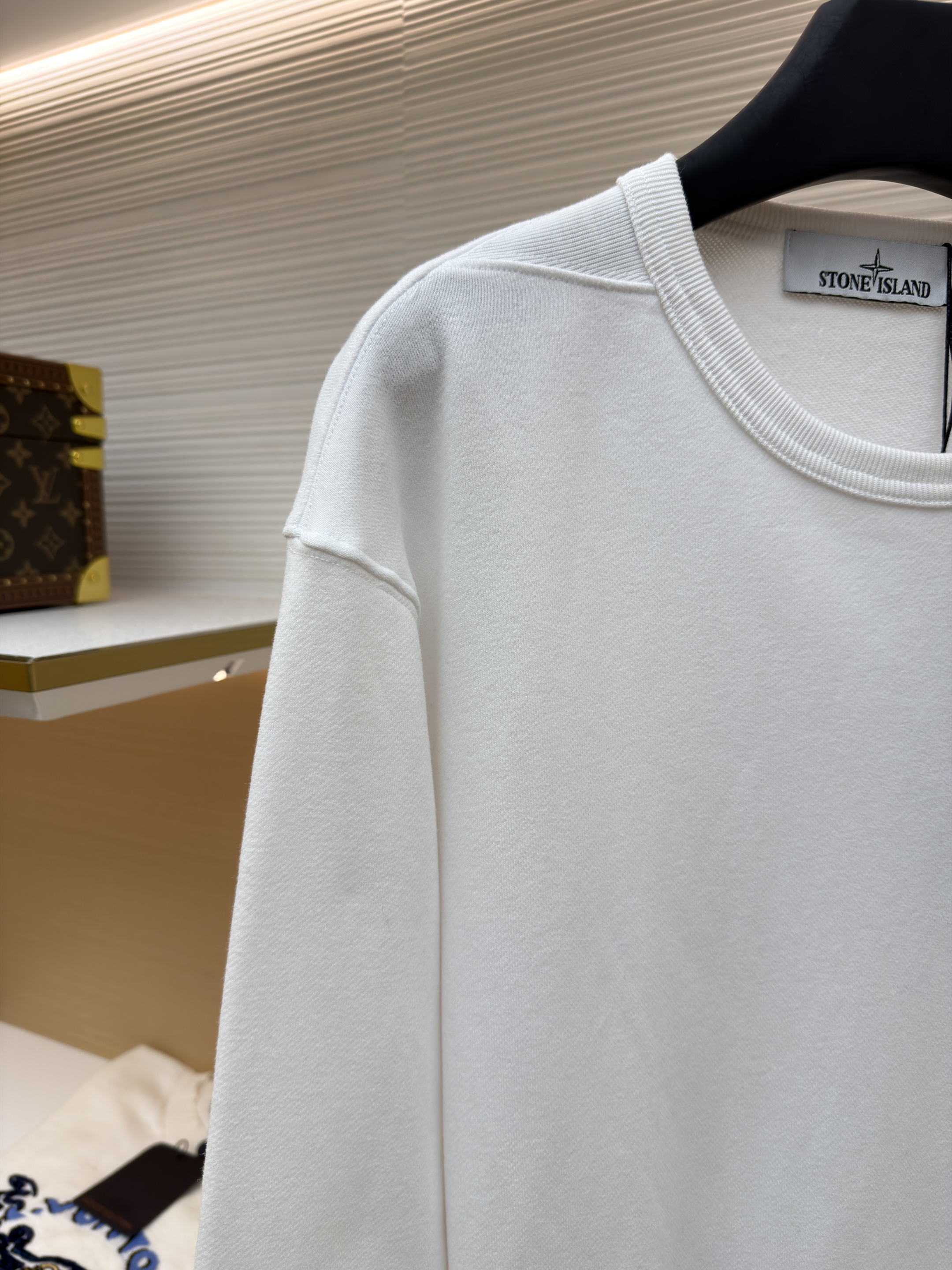 Stone Island 袖口徽标圆领卫衣