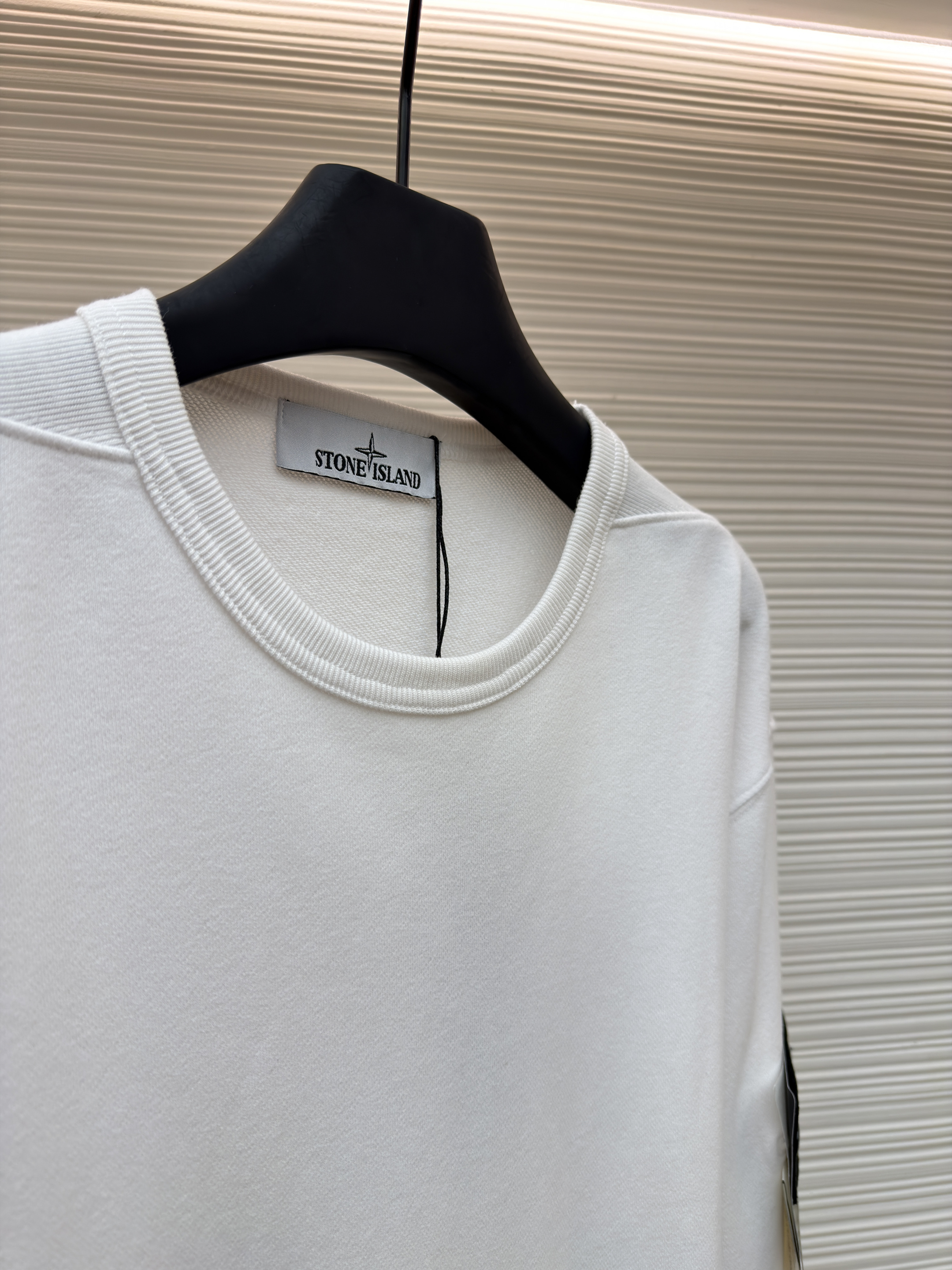 Stone Island 袖口徽标圆领卫衣