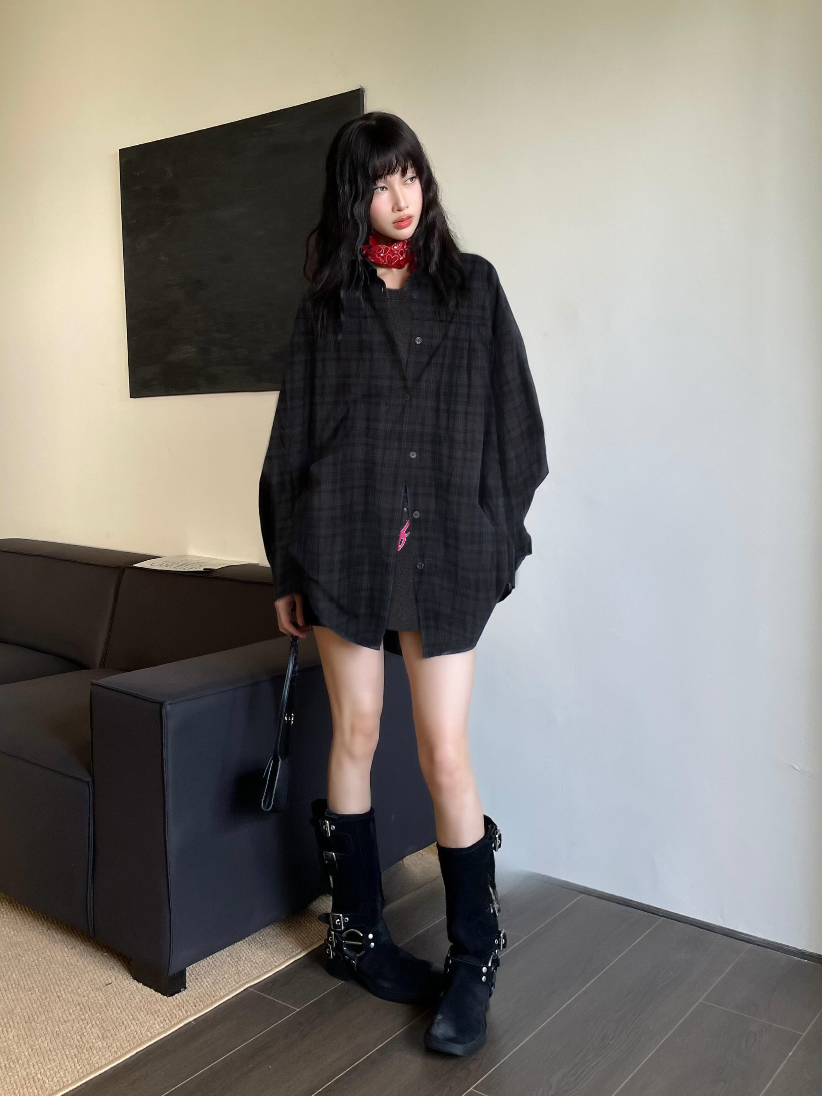 Balenciaga 夜景两件套翻领衬衫