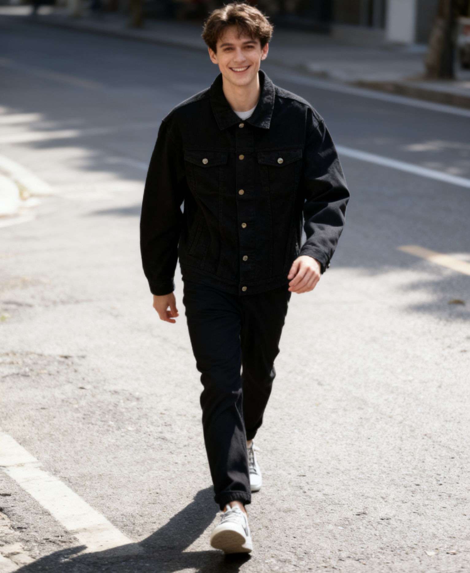 Gucci 暗纹提花纹路牛仔外套