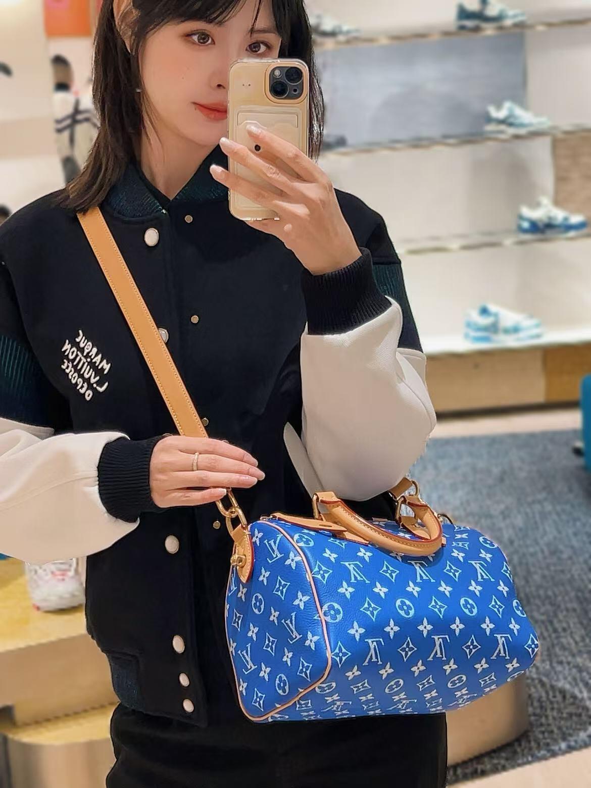 LOUIS VUITTON棉质针织束腰夹克棒球服