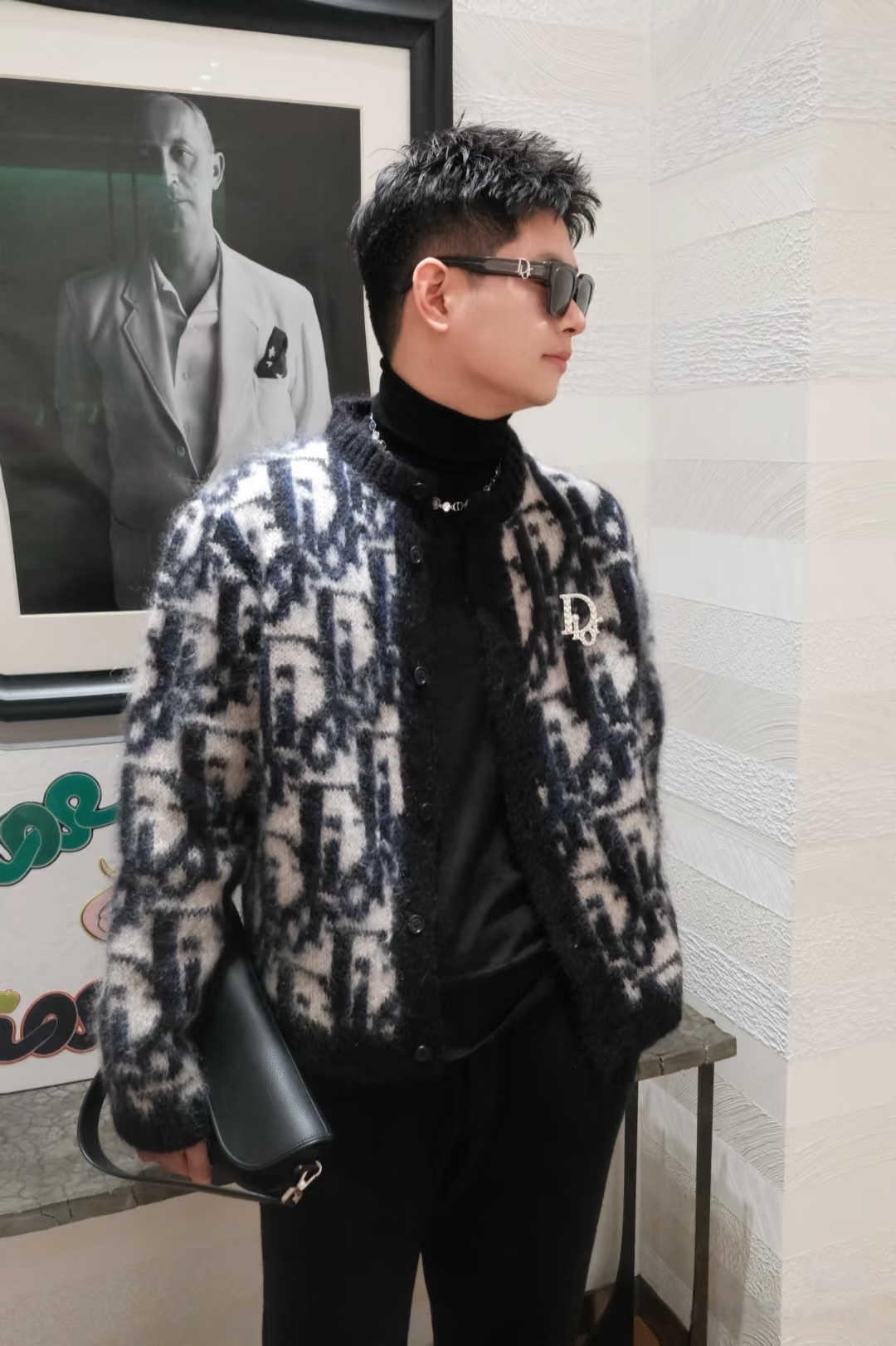 Dior 马海毛针织开衫毛衣