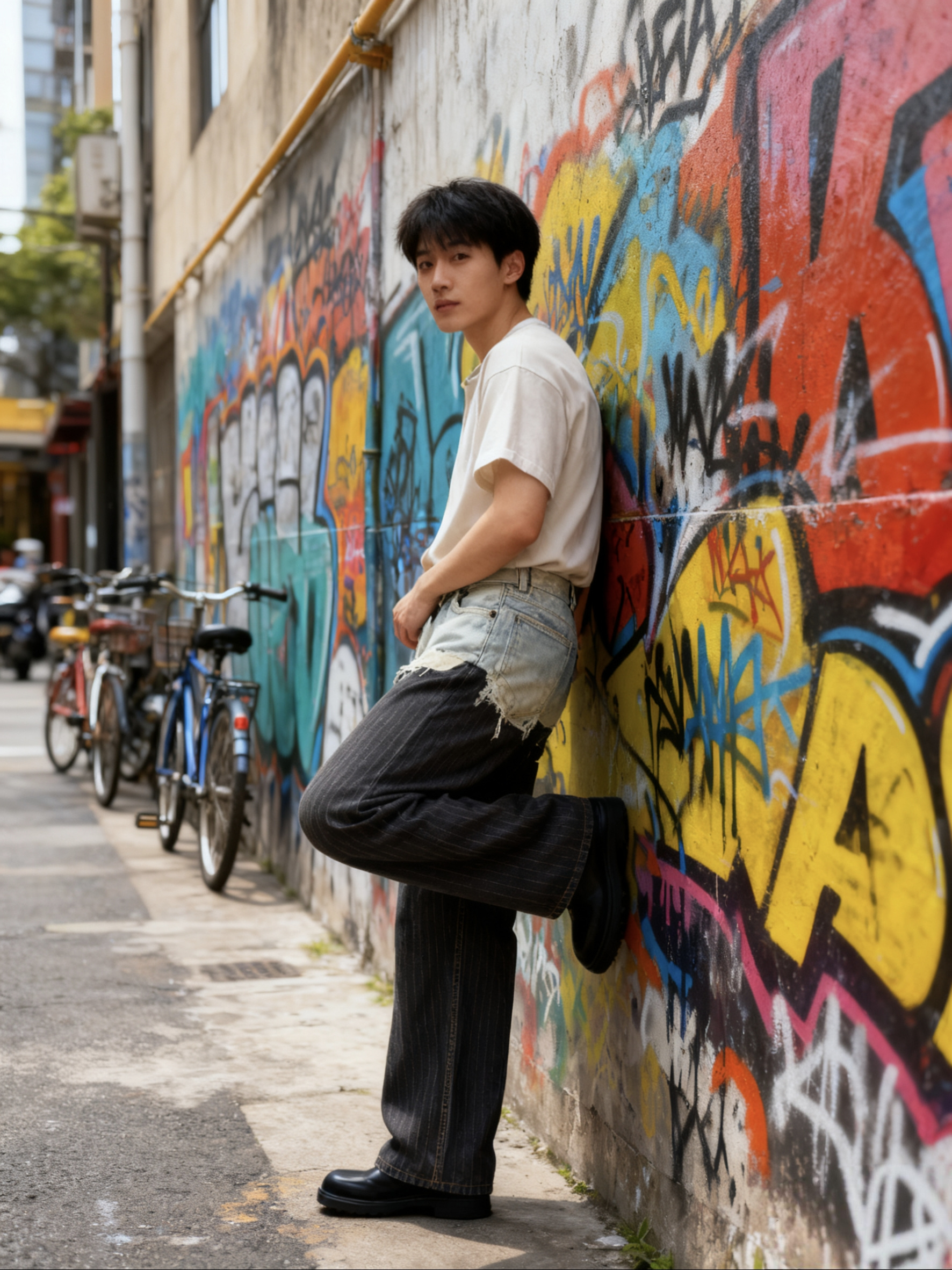 Acne Studios 拼接牛仔裤