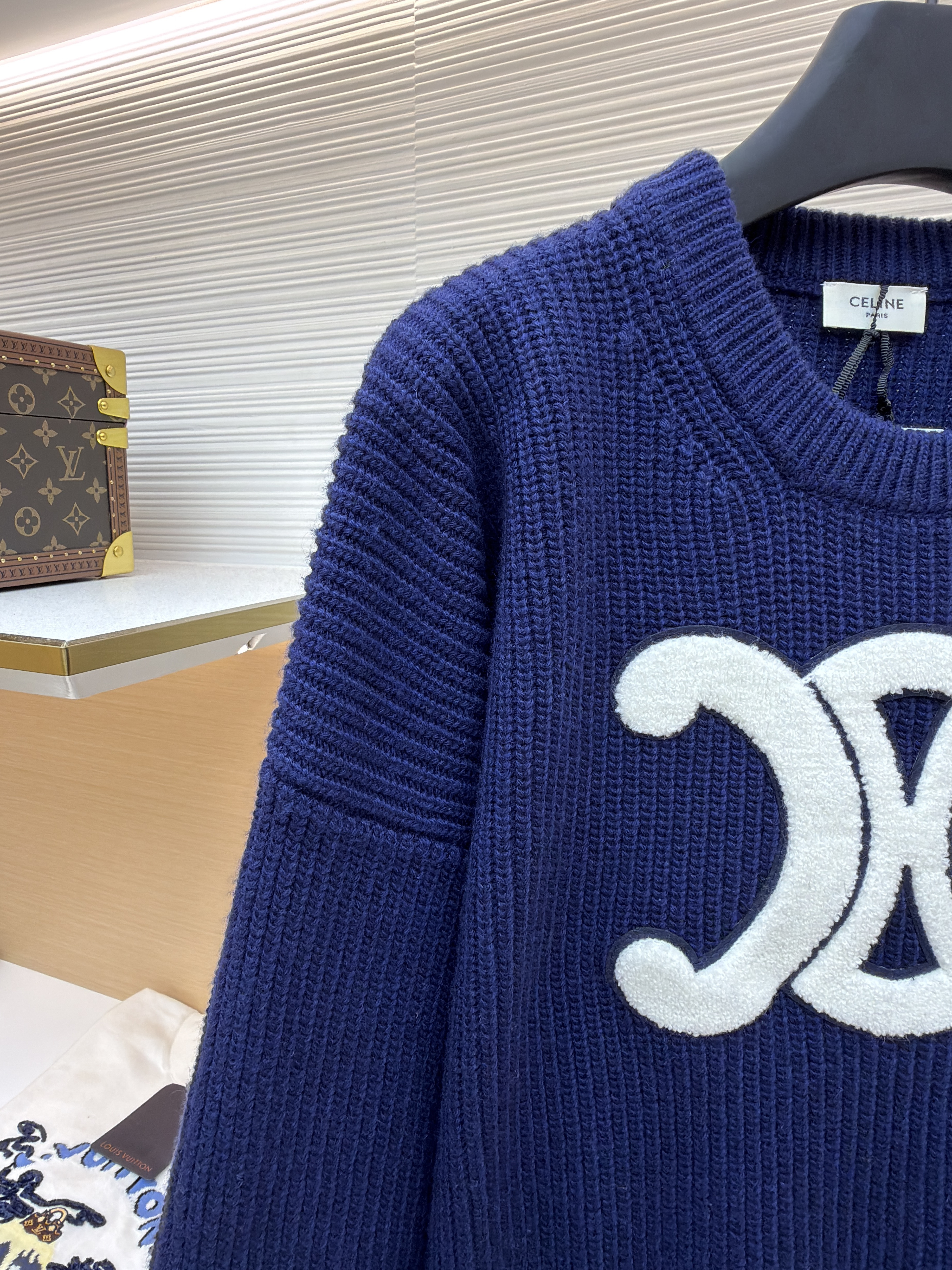 Celine凯旋门毛巾绣圆领【女装】
