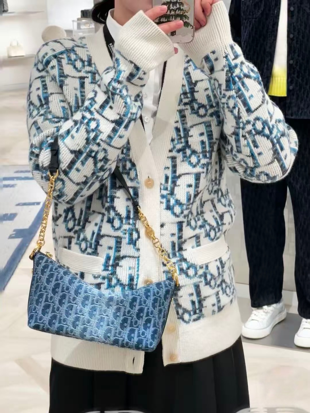 Dior老花毛织开衫