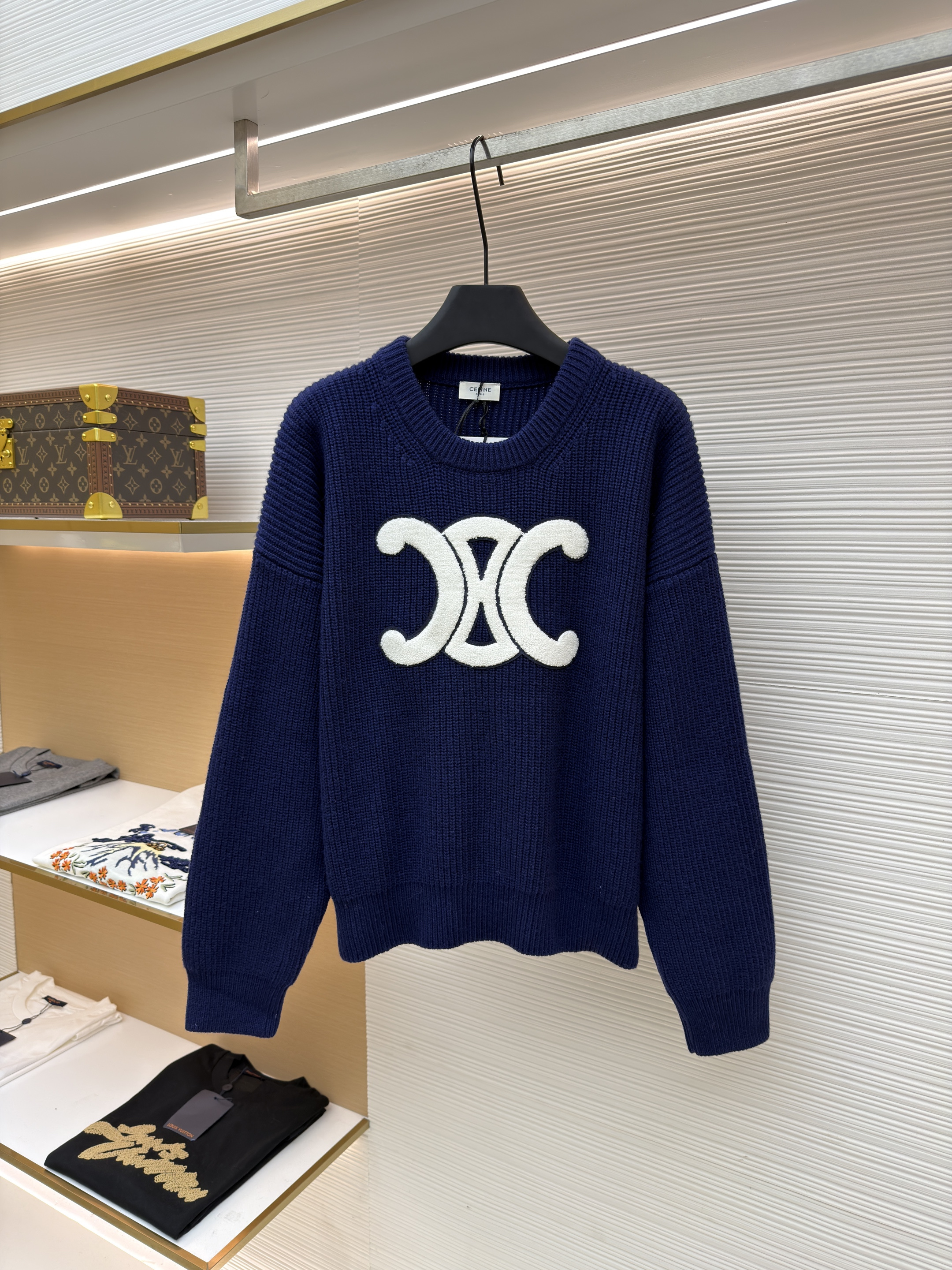 Celine凯旋门毛巾绣圆领【女装】