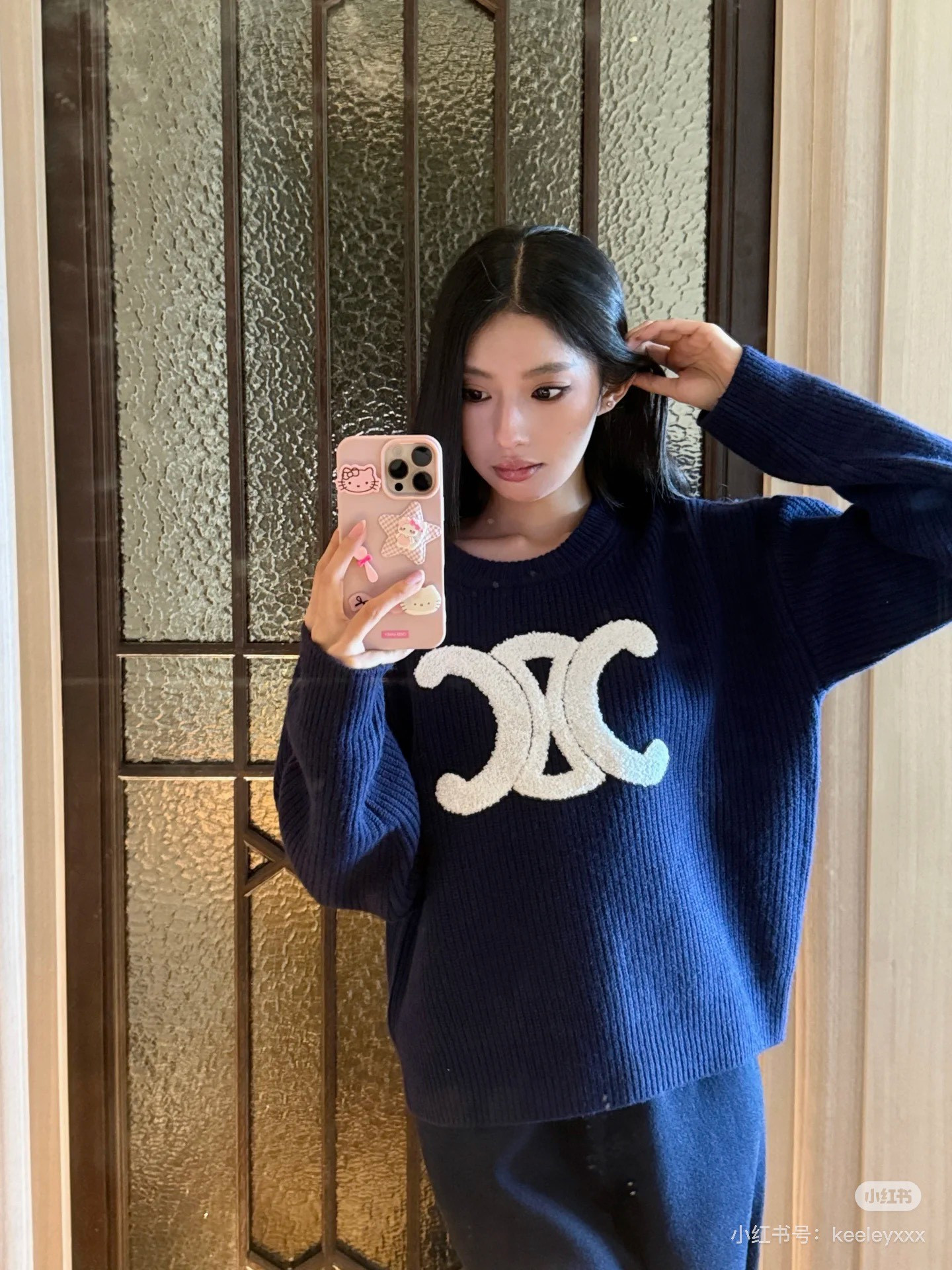 Celine凯旋门毛巾绣圆领【女装】