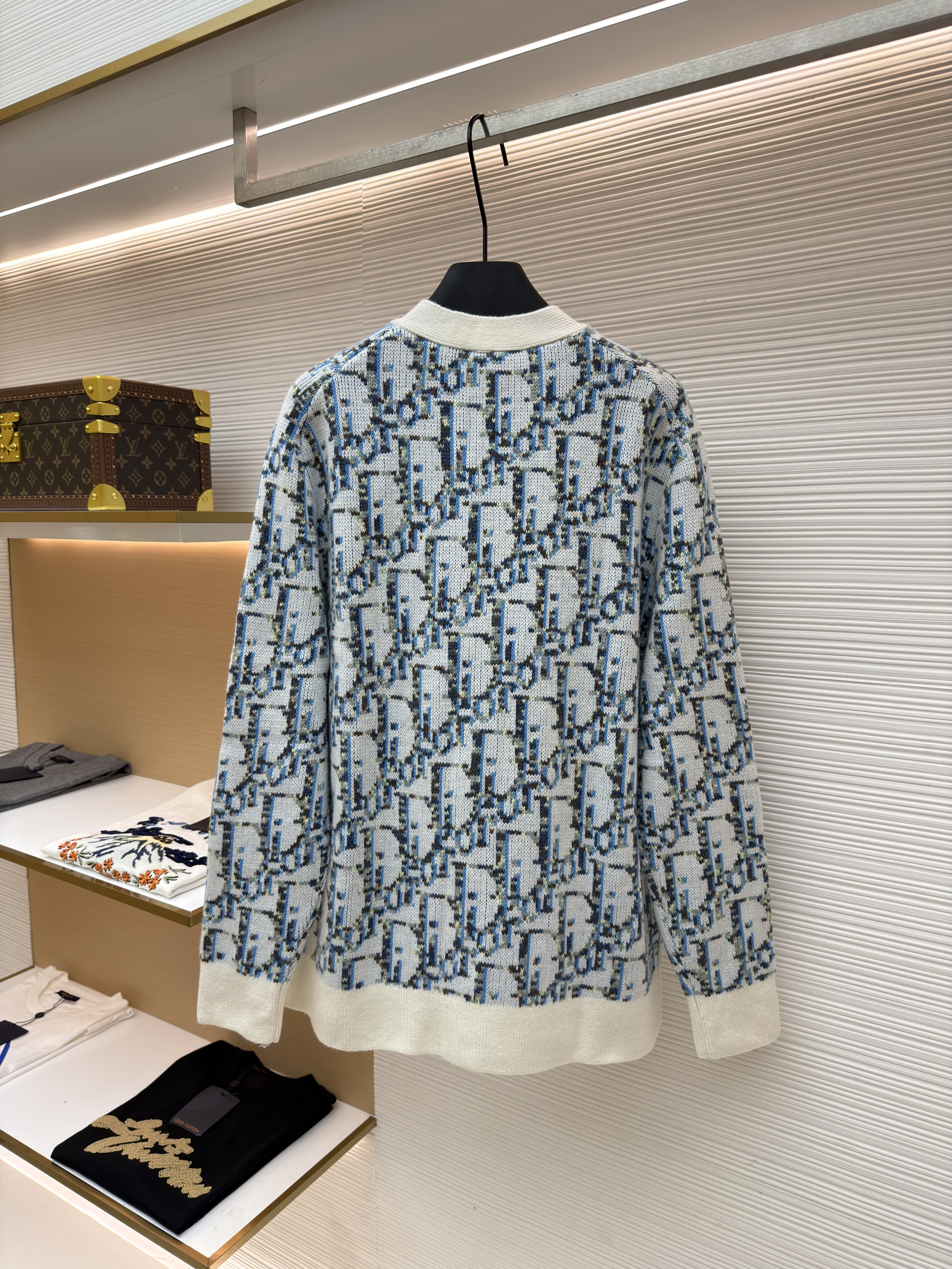 Dior老花毛织开衫