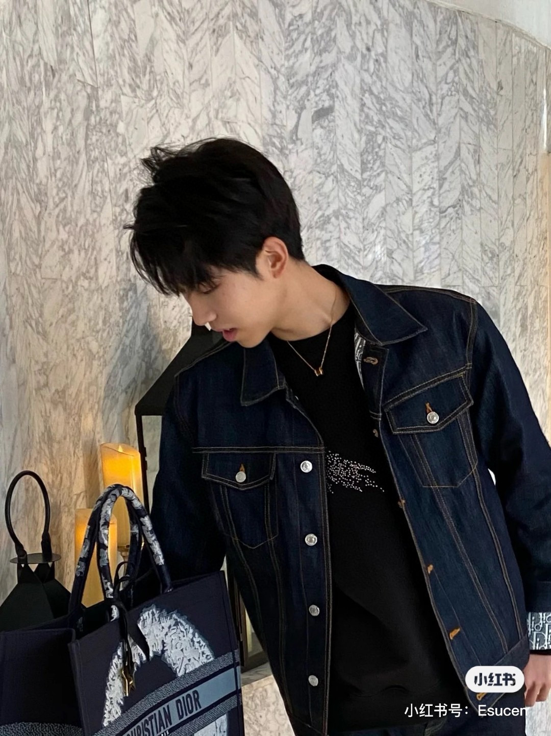 DIOR 老花满印花牛仔外套