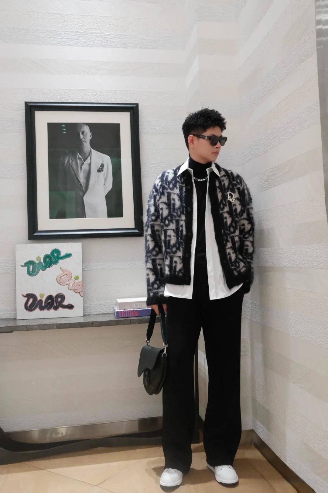 Dior 马海毛针织开衫毛衣