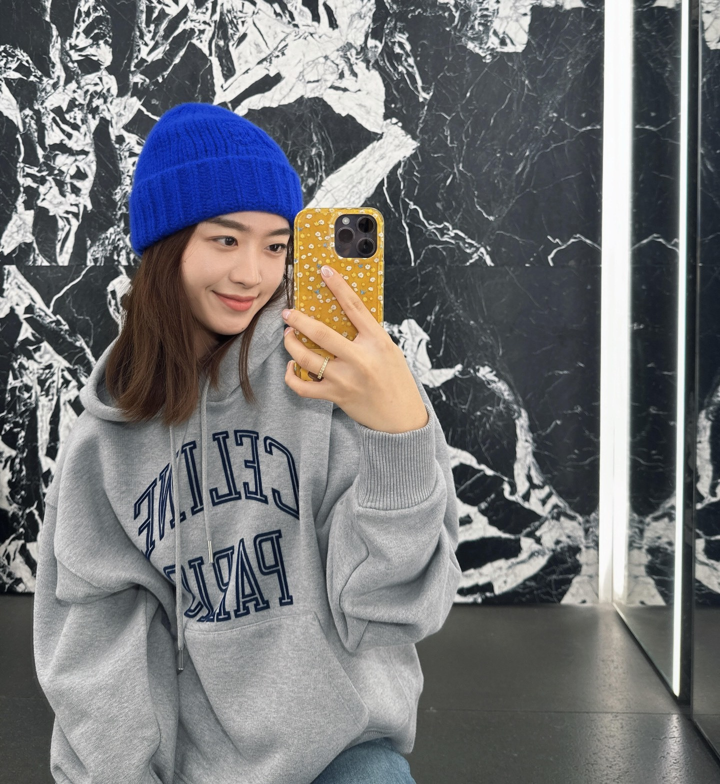 Celine 植绒兜帽卫衣