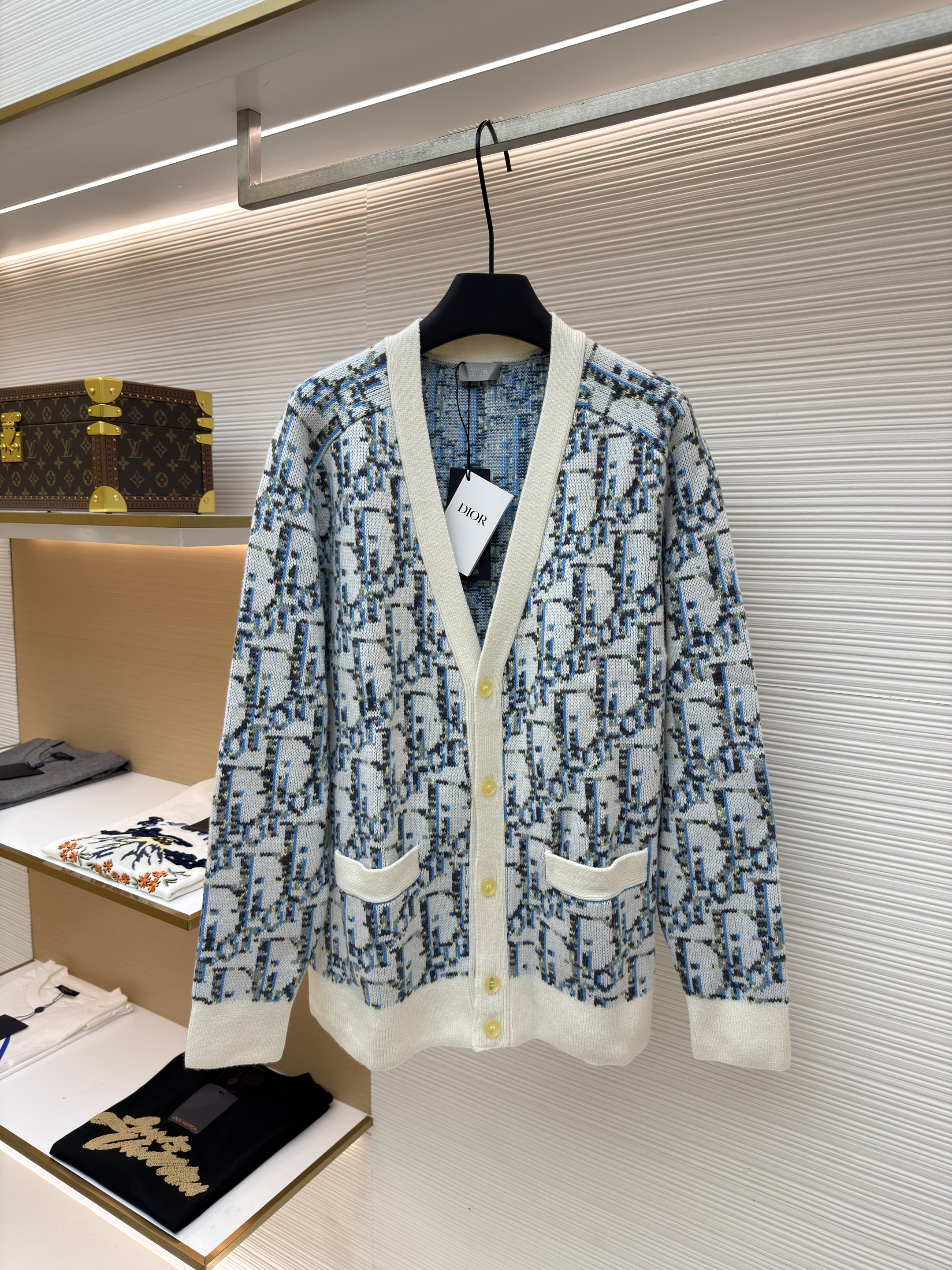 Dior老花毛织开衫