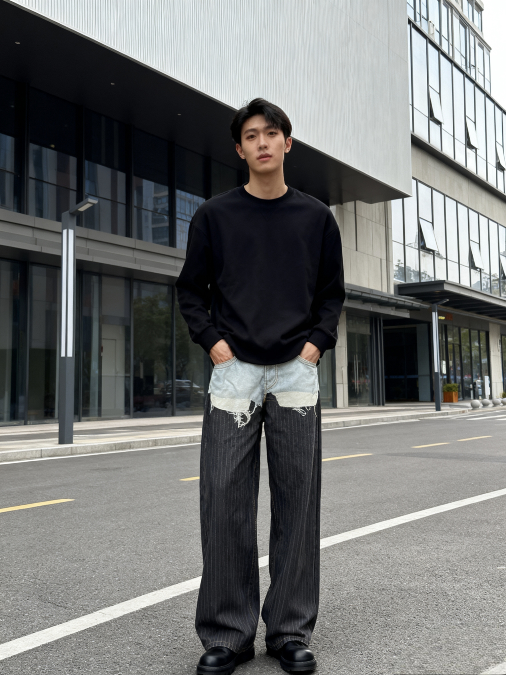 Acne Studios 拼接牛仔裤