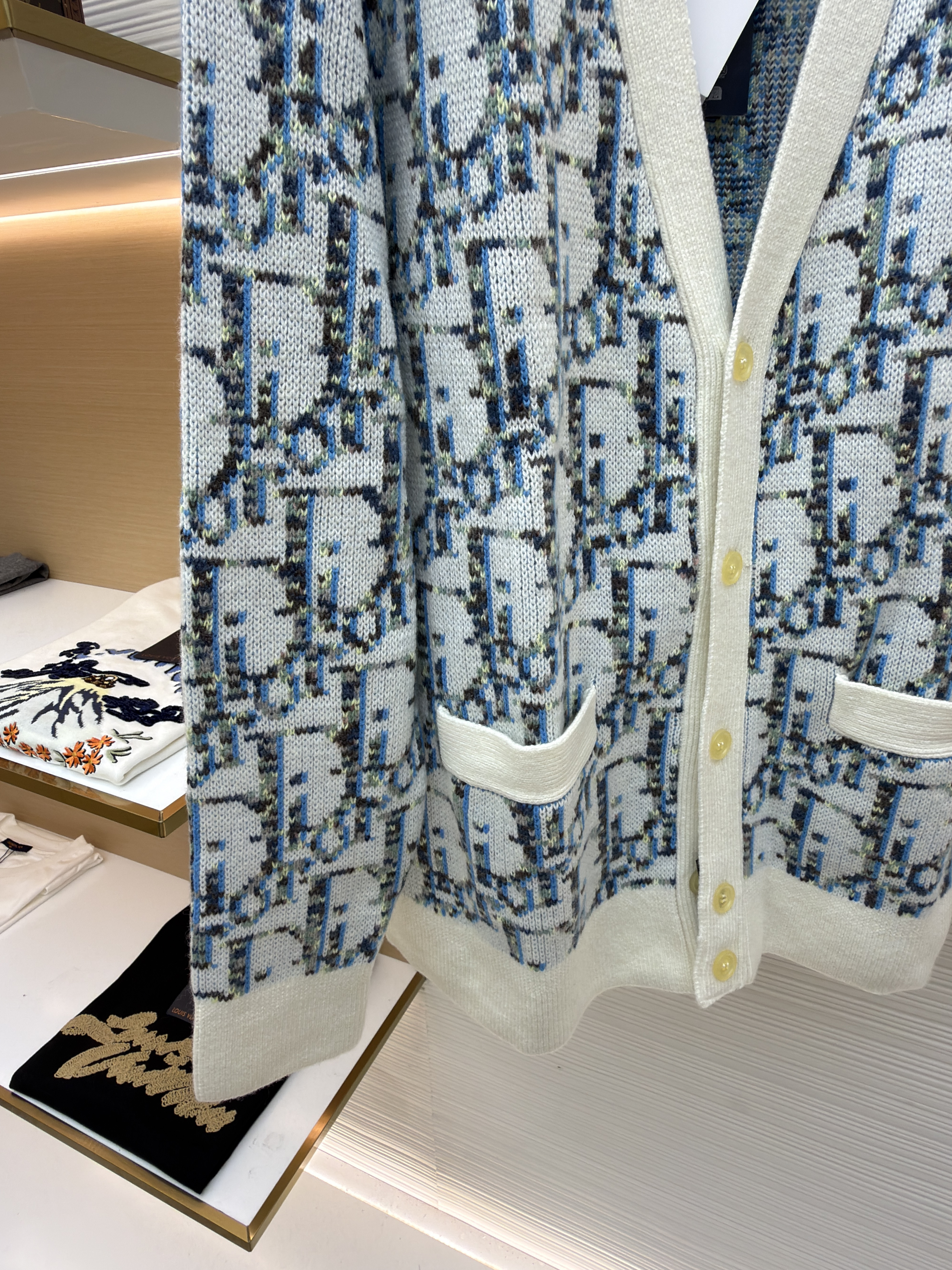 Dior老花毛织开衫