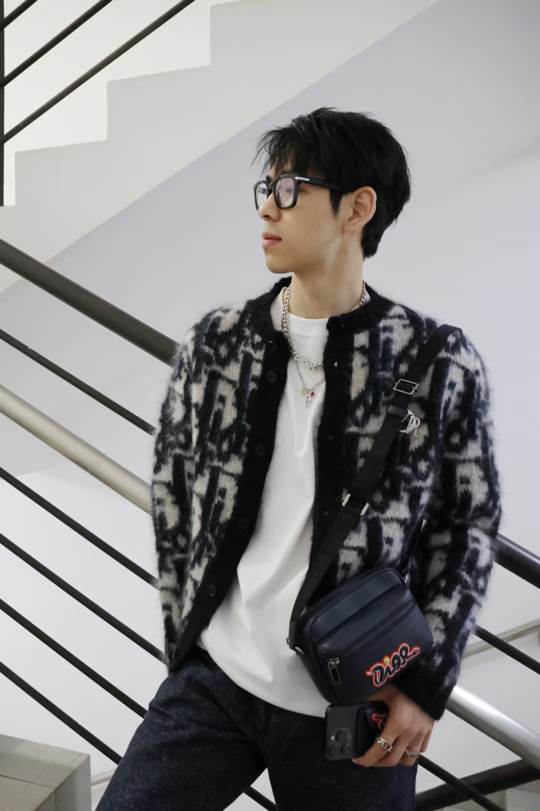 Dior 马海毛针织开衫毛衣