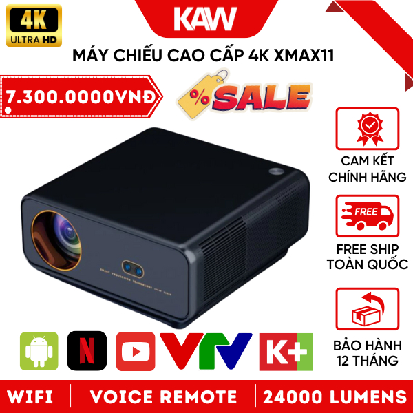 ម៉ាស៊ីនបញ្ចាំងរូបភាព 4K Android KAW XMAX10