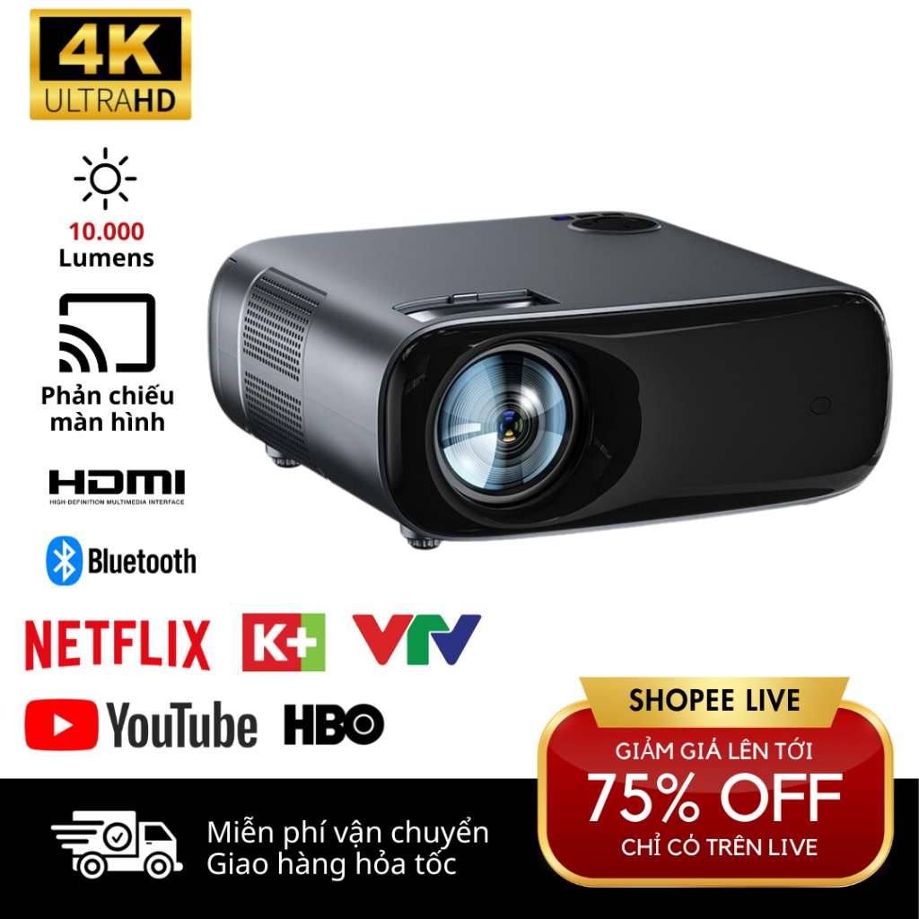 ម៉ាស៊ីនបញ្ចាំងរូបភាព 4K Android KAW XMAX10