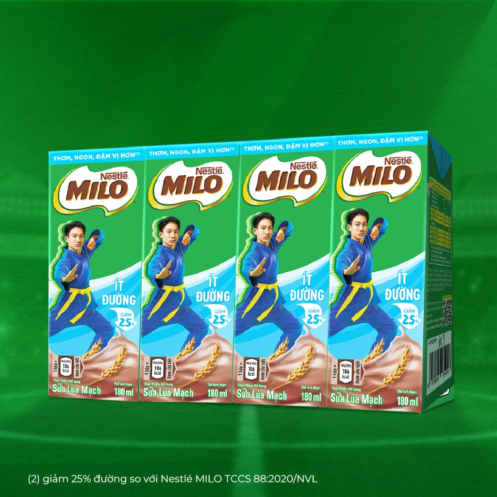 មួយប្រអប់ 48 ប្រអប់ ភេសជ្ជៈ barley ភ្លាមៗ Nestlé MILO low sugar 48x180ml