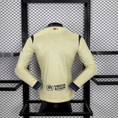 Barcelona 2025-26 Away Long Sleeves Jersey Player Version