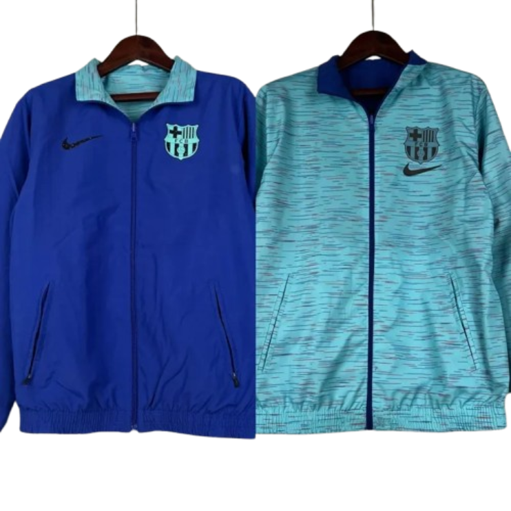 2023-2024 Barcelona Reversible Windbreaker Blue Soccer Jersey 1:1 Thai Quality
