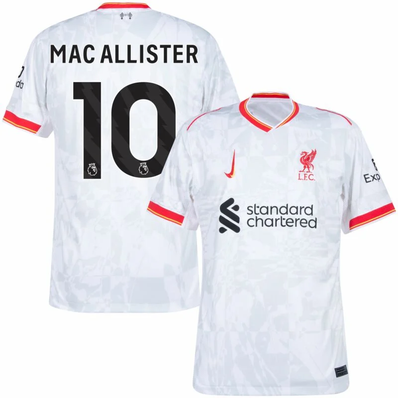 Liverpool Third Away Mac Allister 10 Jersey 2024-2025 (Premier League) Size: S-4XL