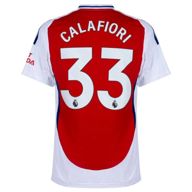 Arsenal Home Calafiori 33 Shirt 2024-2025 Size：S-4XL