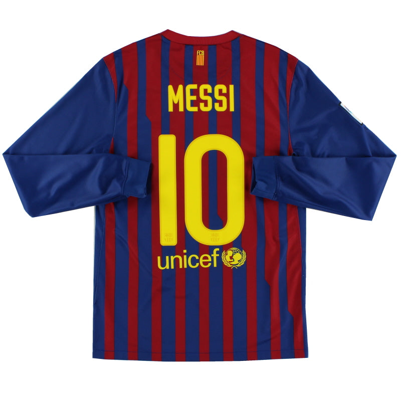Barcelona Home Retro Jersey Long Sleeve Shirt 11-12