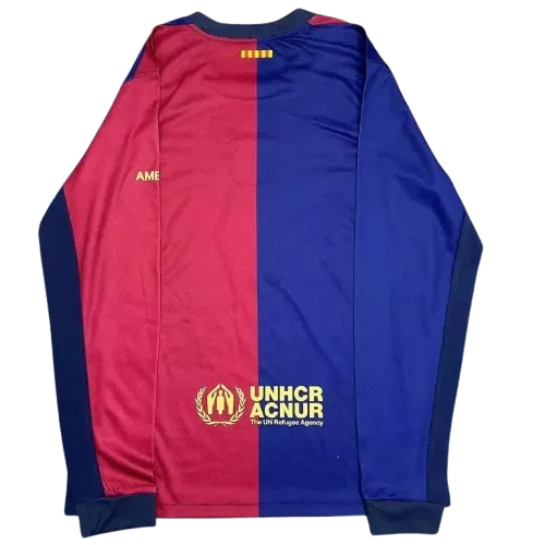 Nike Men Barcelona Home Jersey Without Logo Text Long Sleeve 2024-25