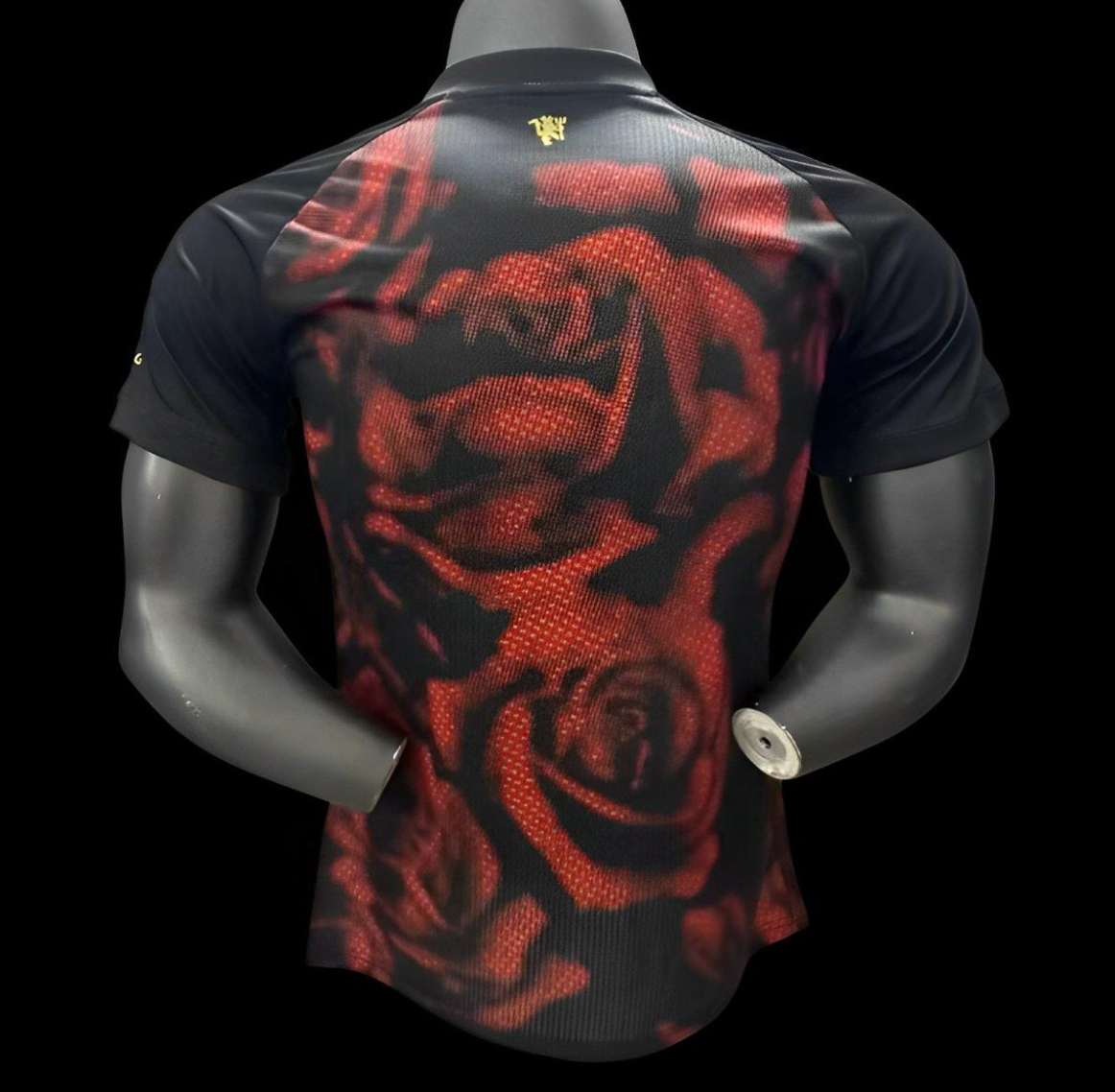 Player Version 25-26 Manchester United Y3 Black with Red Dragon Pattern Jersey