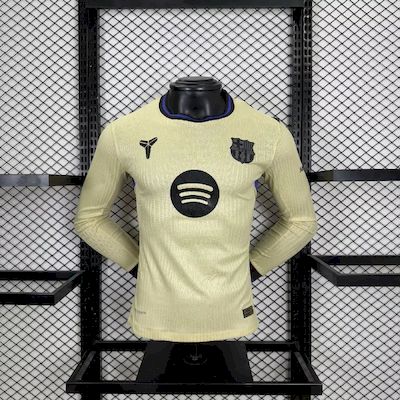 Barcelona 2025-26 Away Long Sleeves Jersey Player Version