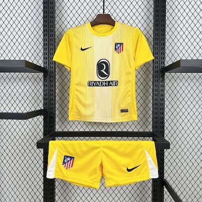 2025-26 Kids Atletico Madrid Yellow Goalkeeper Jersey