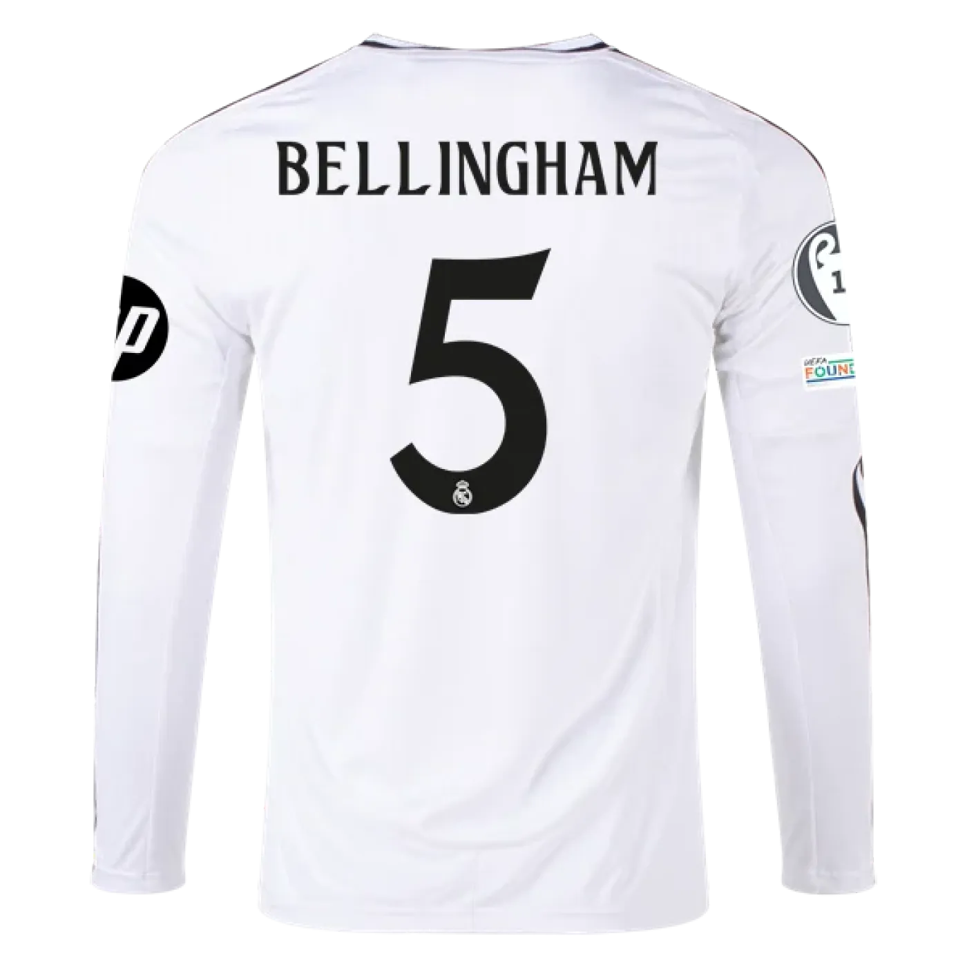 BELLINGHAM #5 Real Madrid Home Long Sleeve Replica Jersey 2024-25