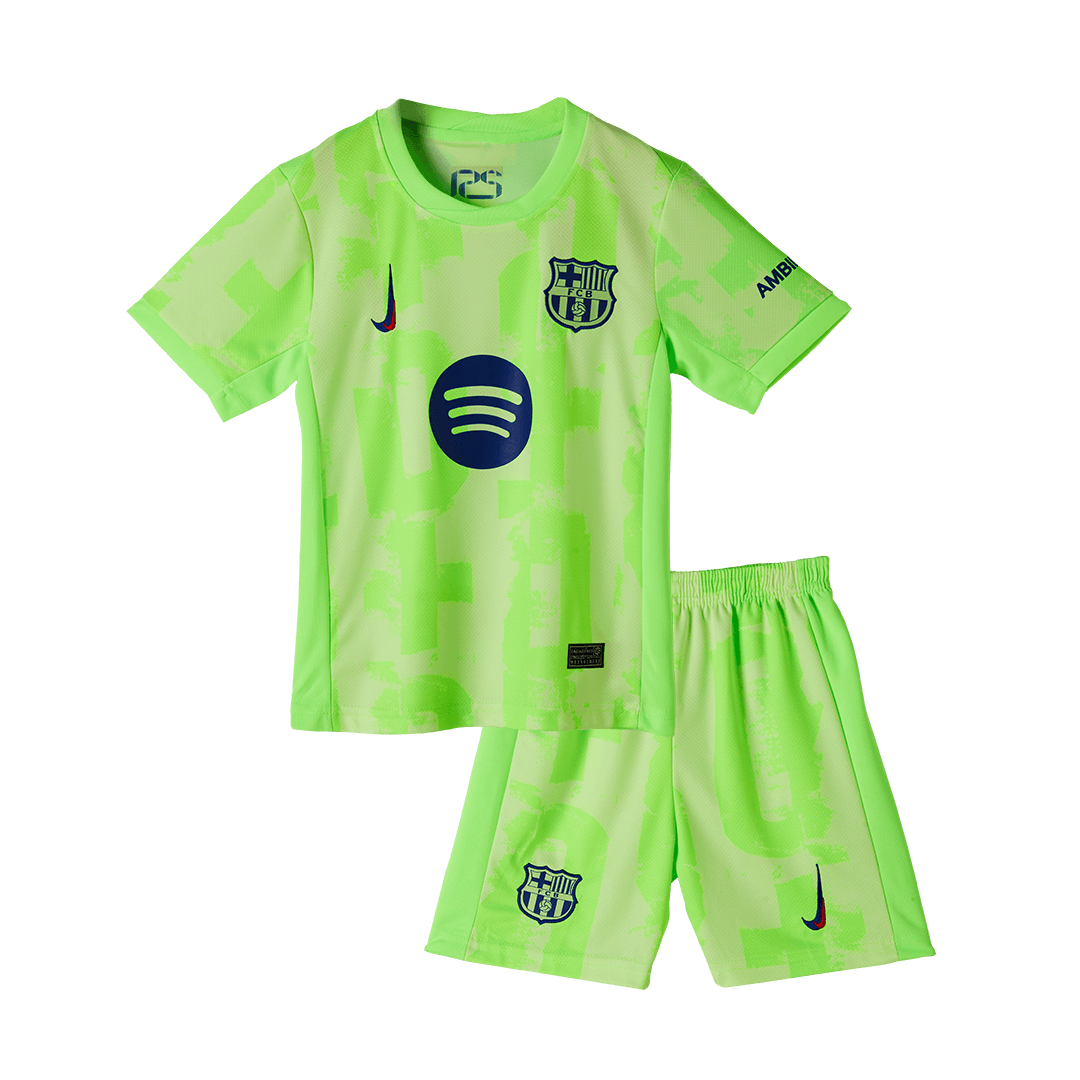 2024-25 Kids Barcelona Third Kit(Jersey+Short) Without Spofity Text