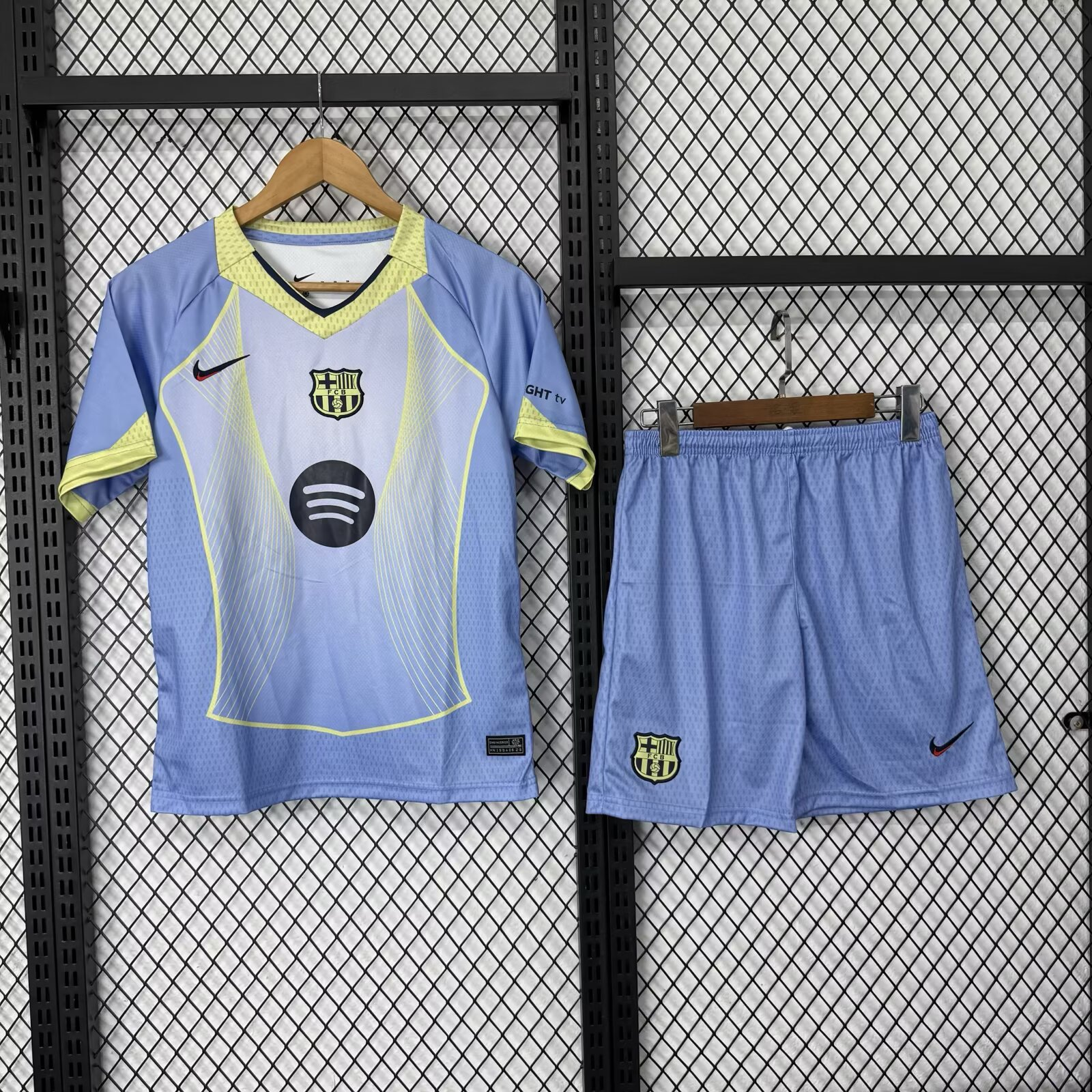 25-26 Kids Barcelona Light Blue with Gradient Pattern Jersey