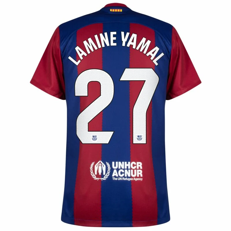 Barcelona Home Lamine Yamal 27 Shirt 2023-2024 (La Liga)