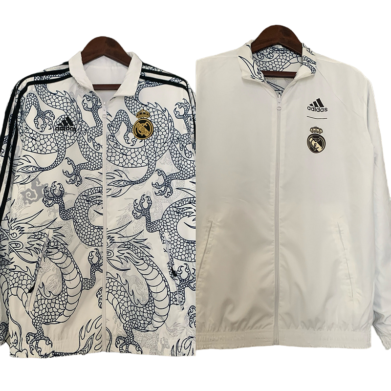 Real Madrid Double Sided Windbreaker White Jacket 2024