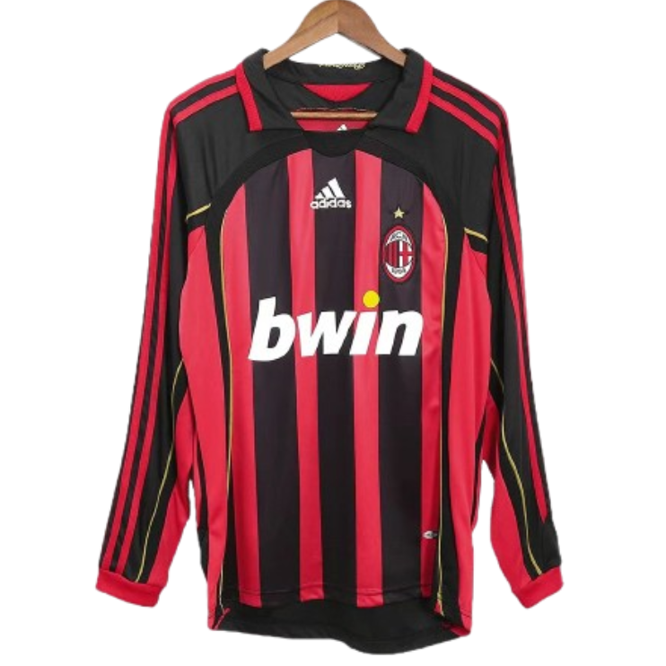 2006-07 AC Milan Retro Jersey Home Long Sleeve