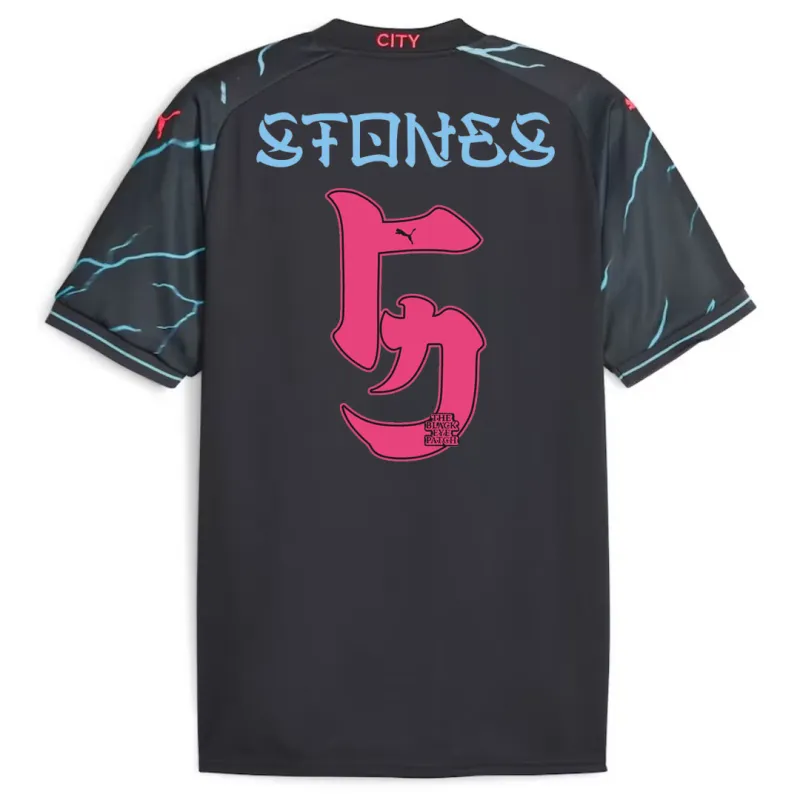 Manchester City HAALAND #9 GREALISH #10 DE BRUYNE #17 J.ALVAREZ #19 FODEN #47 Japanese Tour Printing Third Jersey 2023-24
