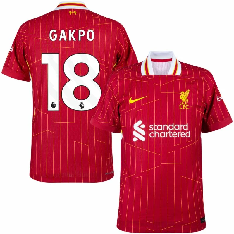 Liverpool  Home Gakpo 18 Shirt 2024-2025 (Premier League) Player version Size: S-2XL