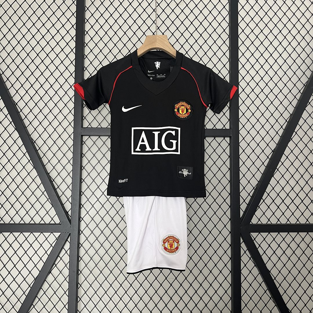 Manchester United 07-08 Away Retro Kids Kits Children Sets Football Jerseys